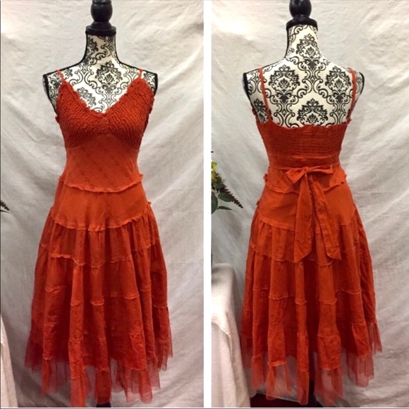 Dresses & Skirts - Stunning Boho Eyelet Romantic Midi Dress